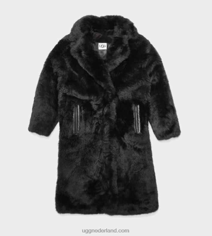 vrouwen zwart UGG esme lange schapenvacht 686ZP1174