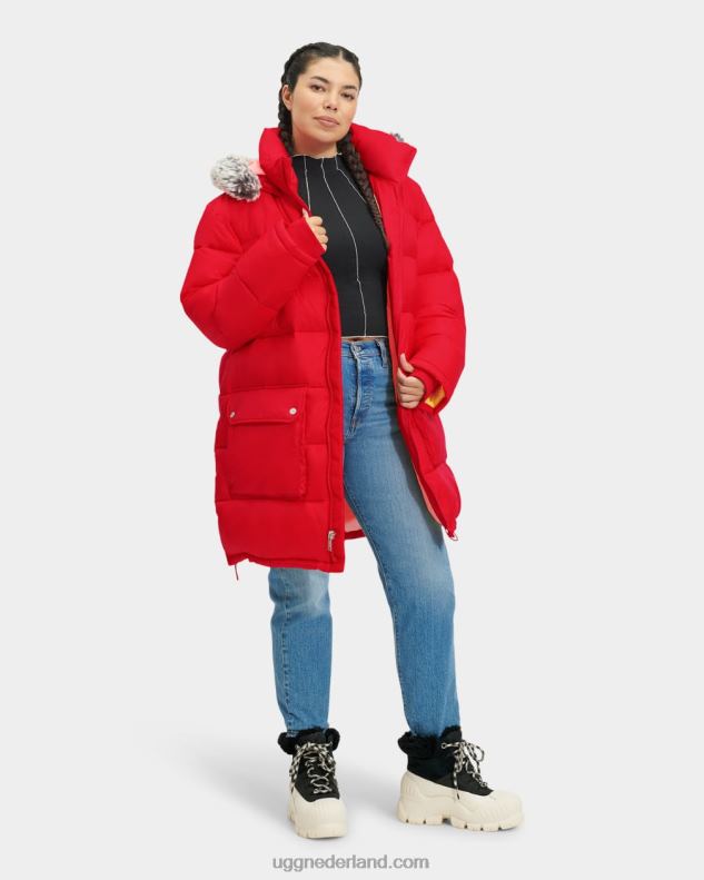 vrouwen aansteken UGG ozzy halflang pufferjack 686ZP1177
