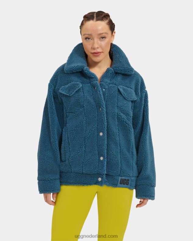 vrouwen eer blauw UGG frankie sherpa truckerjack 686ZP1161