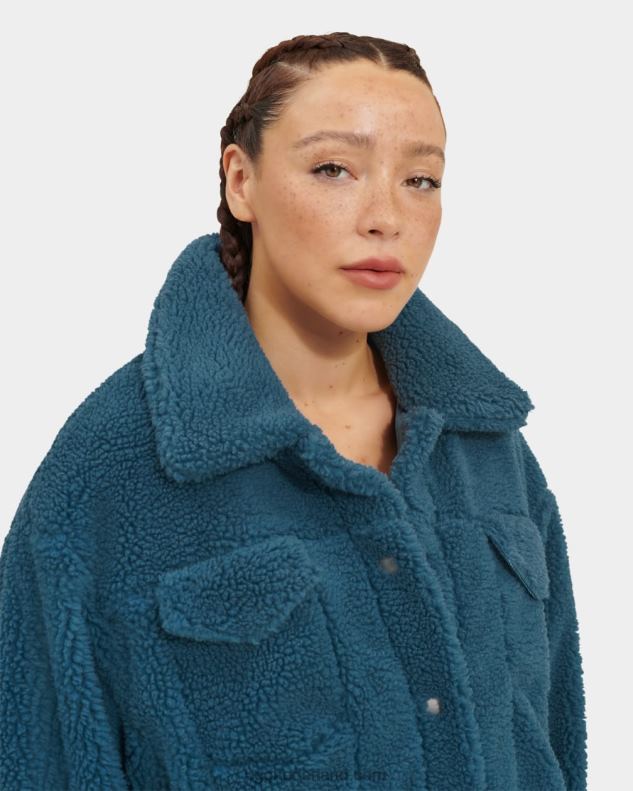 vrouwen eer blauw UGG frankie sherpa truckerjack 686ZP1161