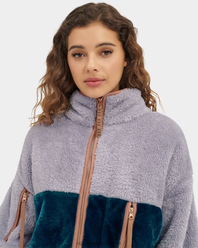 vrouwen gewolkt grijs/marinablauw UGG marlene sherpa-jack ii 686ZP2284