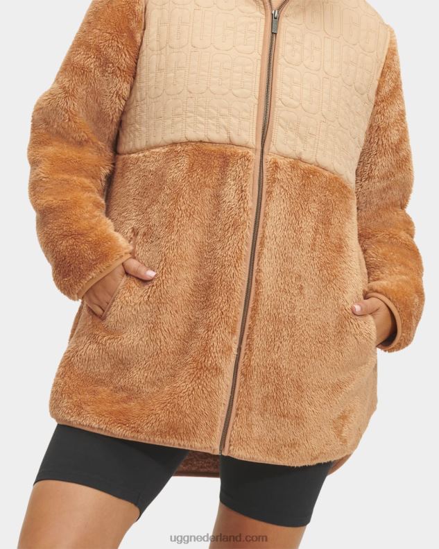 vrouwen lang UGG makayla nylon sherpa-jack 686ZP86