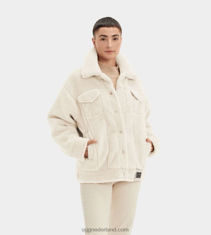 vrouwen natuurlijk UGG frankie sherpa truckerjack 686ZP1160