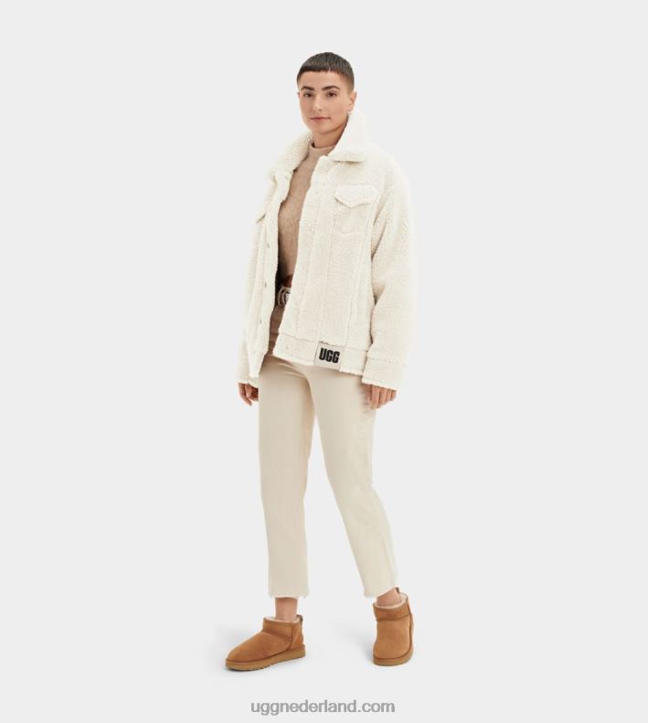 vrouwen natuurlijk UGG frankie sherpa truckerjack 686ZP1160