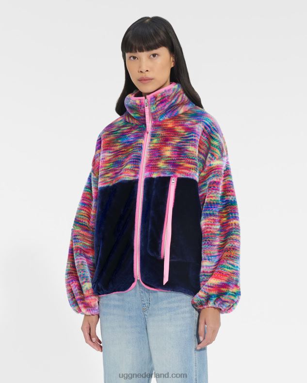 vrouwen pixelachtig UGG marlene sherpa jas pixelate 686ZP108