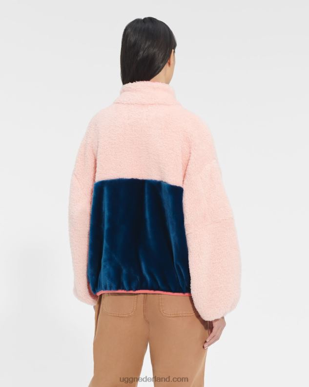 vrouwen roze opaal/eer blauw UGG marlene sherpa-jas 686ZP172