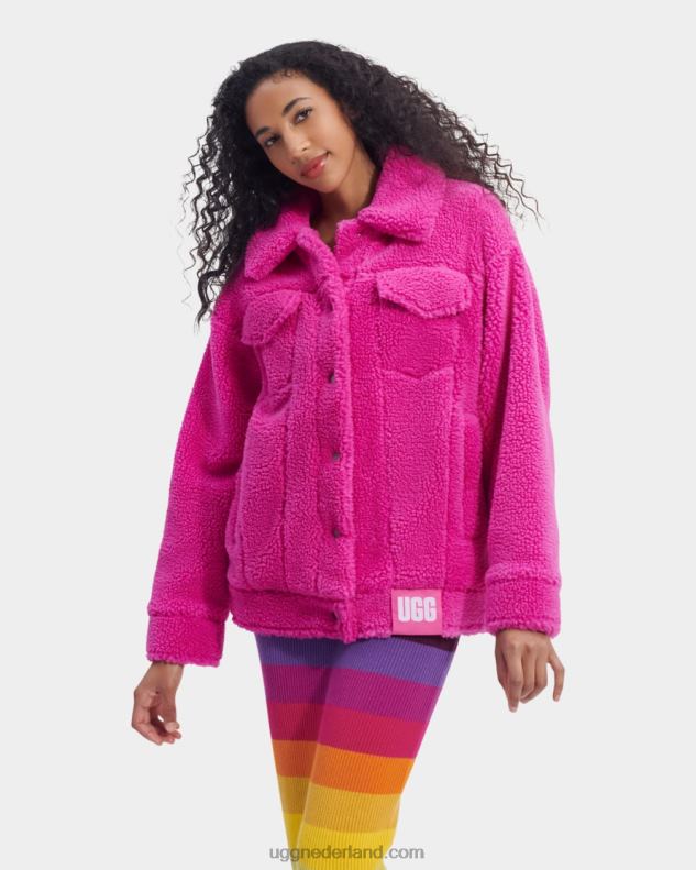 vrouwen solferino roze UGG frankie sherpa truckerjack 686ZP990