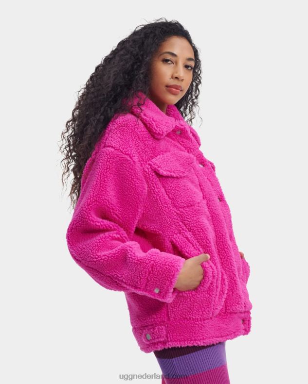 vrouwen solferino roze UGG frankie sherpa truckerjack 686ZP990