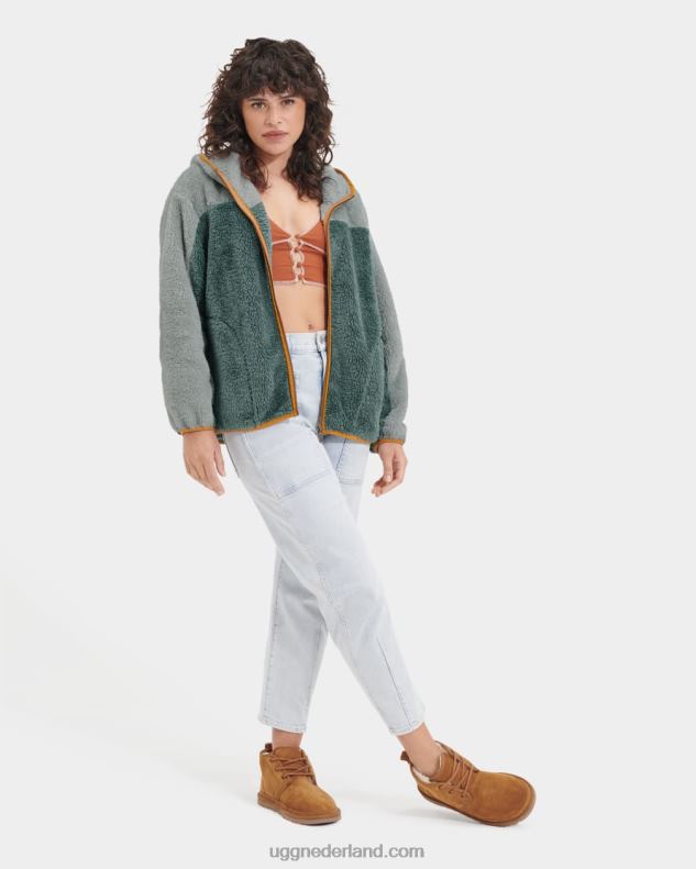 vrouwen stoep/aloë vera UGG sheila sherpa volledige ritssluiting 686ZP97