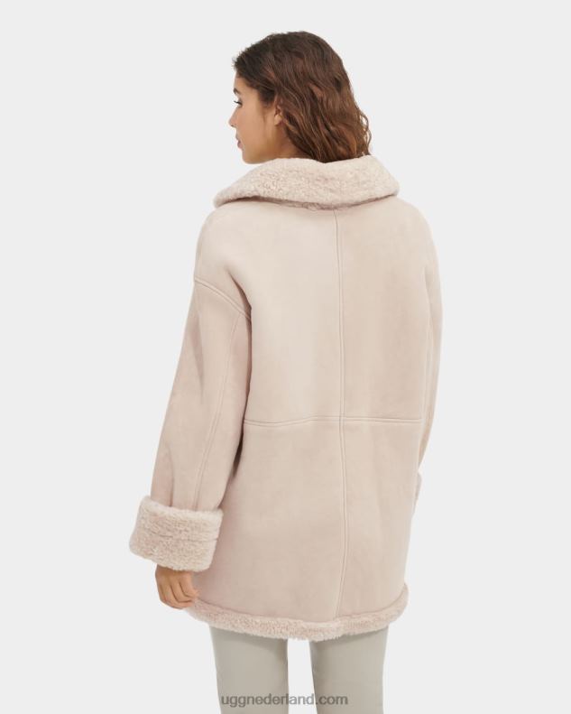 vrouwen zand UGG faydon omkeerbare shearling jas 686ZP2268