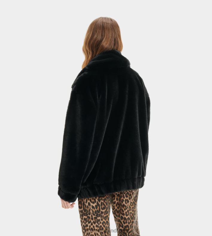 vrouwen zwart UGG jas van imitatiebont van kianna 686ZP1165