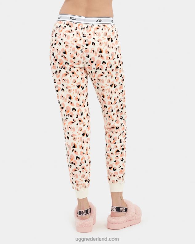 vrouwen crèmekleurige luipaard UGG cathy joggers 686ZP164