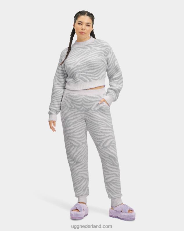 vrouwen metaalgrijze zebra UGG safiya jogger 686ZP1167