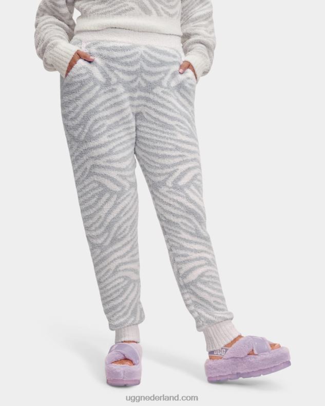 vrouwen metaalgrijze zebra UGG safiya jogger 686ZP1167