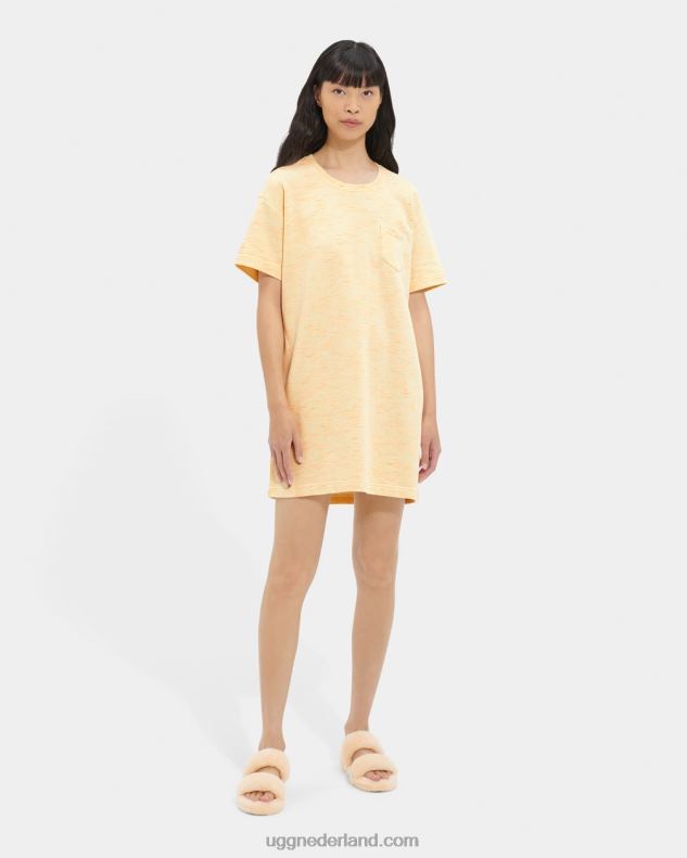 vrouwen gele neon melange UGG nadia t-shirtjurk gemêleerd 686ZP1106