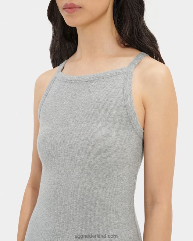 vrouwen grijze heide UGG hatchell geribbelde jurk 686ZP1316