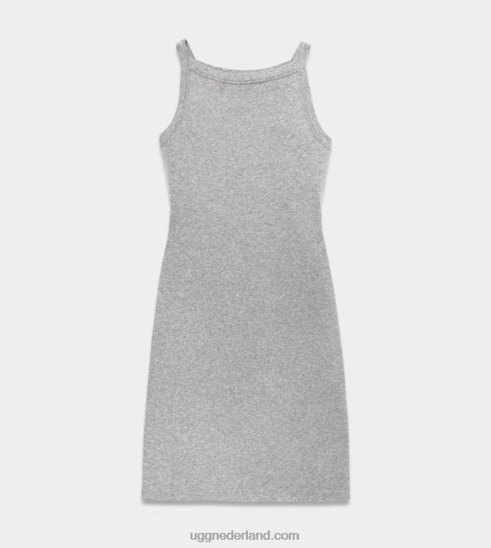 vrouwen grijze heide UGG hatchell geribbelde jurk 686ZP1316