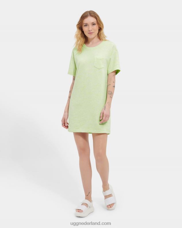 vrouwen groen neon gemêleerd UGG nadia t-shirtjurk gemêleerd 686ZP1104