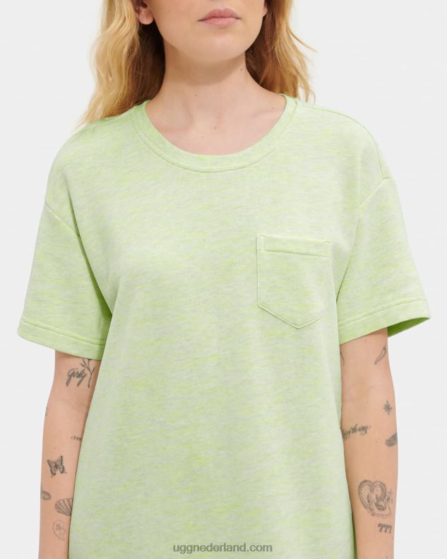 vrouwen groen neon gemêleerd UGG nadia t-shirtjurk gemêleerd 686ZP1104