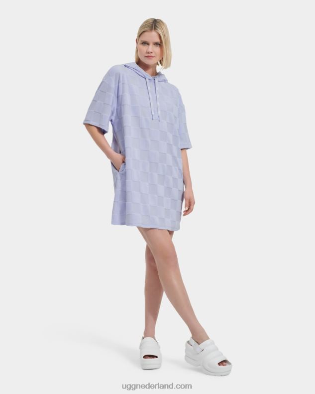 vrouwen oceaan mist UGG Kassey geruite jurk met capuchon 686ZP873
