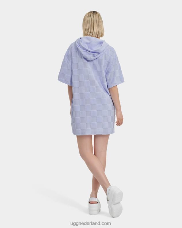 vrouwen oceaan mist UGG Kassey geruite jurk met capuchon 686ZP873