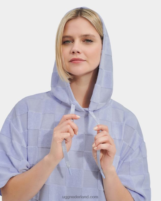 vrouwen oceaan mist UGG Kassey geruite jurk met capuchon 686ZP873
