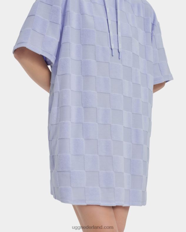 vrouwen oceaan mist UGG Kassey geruite jurk met capuchon 686ZP873