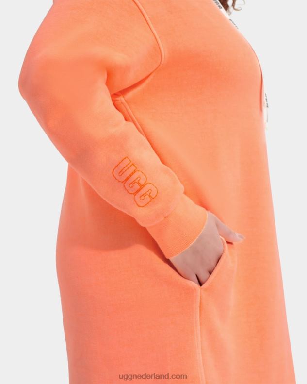 vrouwen oranje sorbet UGG Aderyn hoodie jurk 686ZP1327