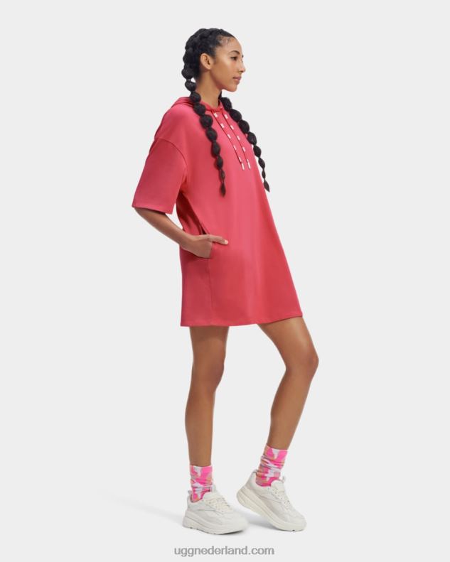 vrouwen roze roze UGG Kassey T-shirtjurk met capuchon 686ZP918