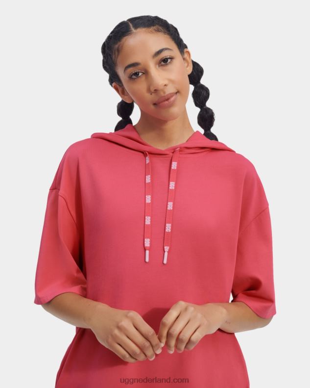vrouwen roze roze UGG Kassey T-shirtjurk met capuchon 686ZP918