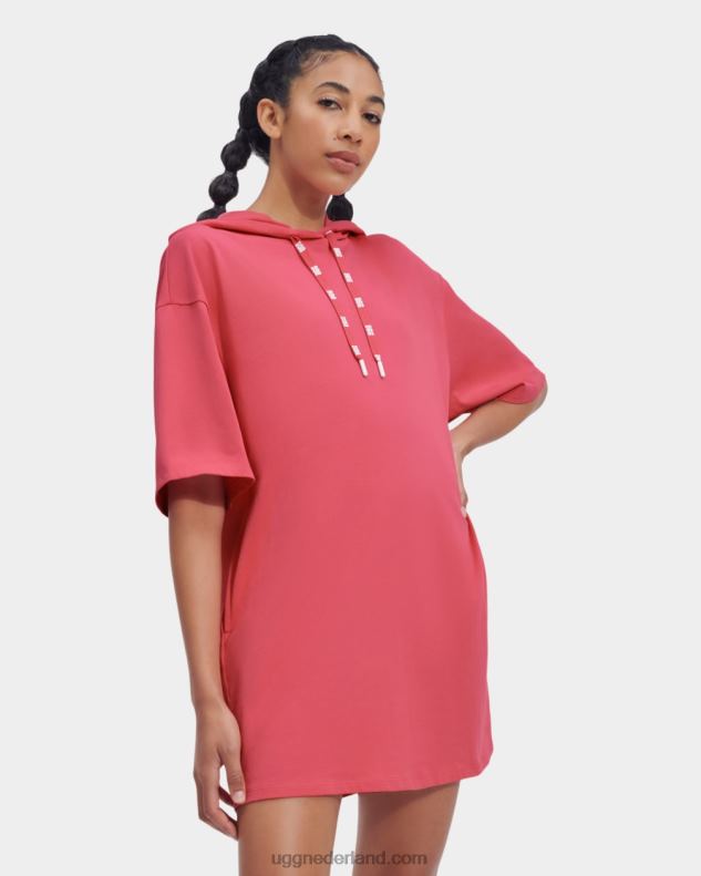vrouwen roze roze UGG Kassey T-shirtjurk met capuchon 686ZP918