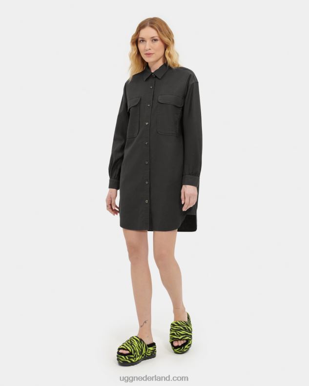vrouwen steenkool UGG addley oversized overhemdjurk 686ZP1146