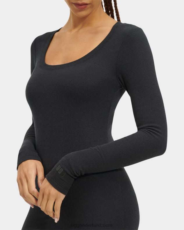 vrouwen teer UGG sarah geribbelde jurk met lange mouwen 686ZP99
