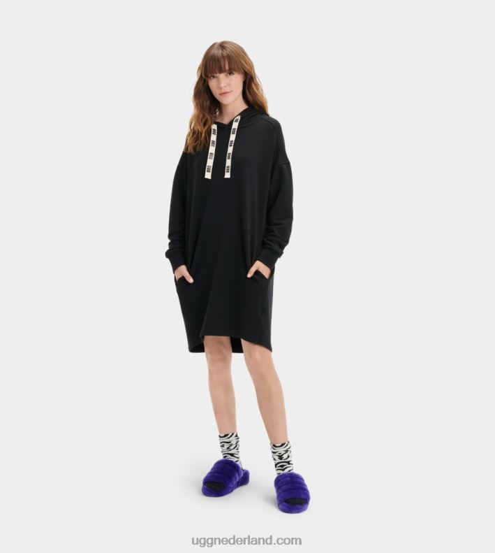 vrouwen zwart UGG Aderyn hoodie jurk 686ZP101
