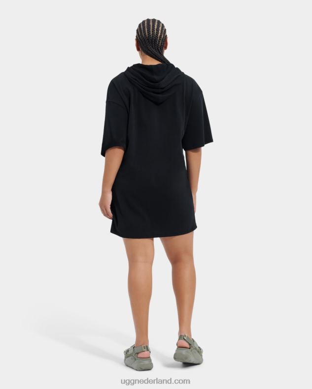 vrouwen zwart UGG Kassey T-shirtjurk met capuchon 686ZP920