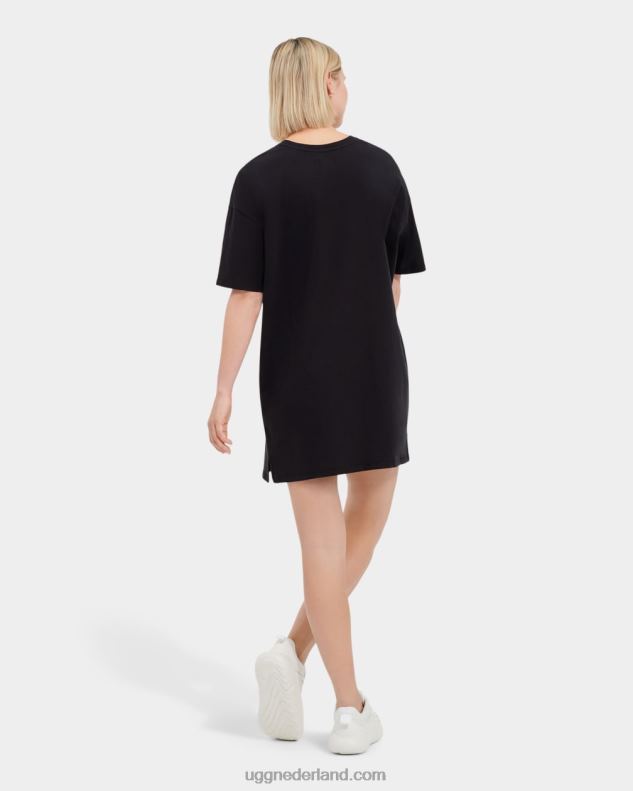 vrouwen zwart UGG T-shirtjurk met alayah-logo 686ZP2062