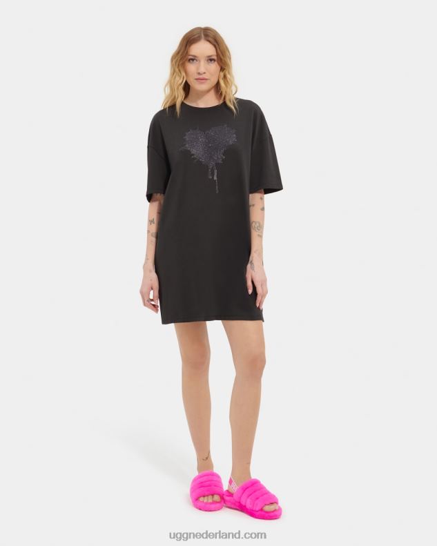vrouwen zwart UGG zoey t-shirt jurk afbeelding 686ZP179