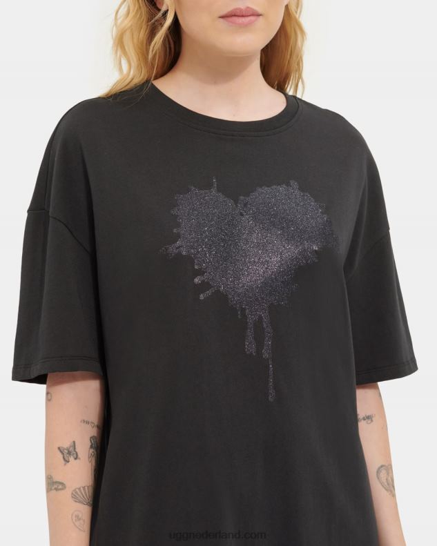 vrouwen zwart UGG zoey t-shirt jurk afbeelding 686ZP179