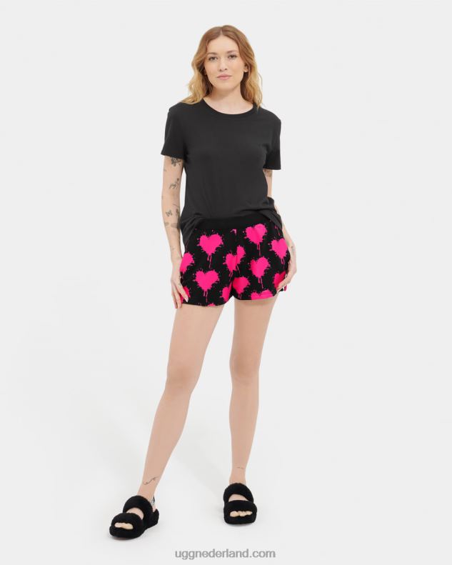 vrouwen zwart/taffy roze UGG niet kort 686ZP180