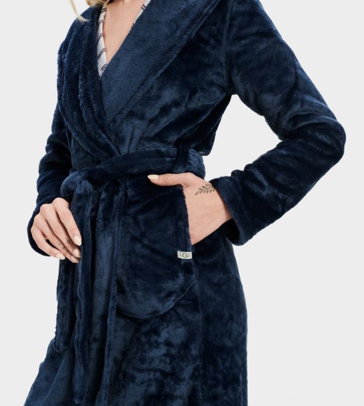 vrouwen indigo UGG miranda fleece badjas 686ZP1027