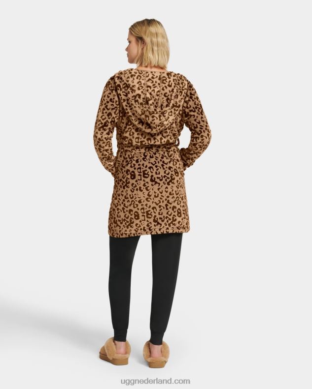 vrouwen levende eiken luipaard UGG miranda fleece badjas 686ZP1357