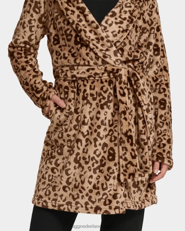 vrouwen levende eiken luipaard UGG miranda fleece badjas 686ZP1357