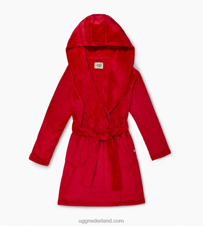 vrouwen lint rood UGG miranda fleece badjas 686ZP1356