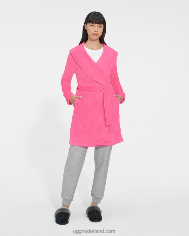 vrouwen tof roze UGG miranda fleece badjas 686ZP147
