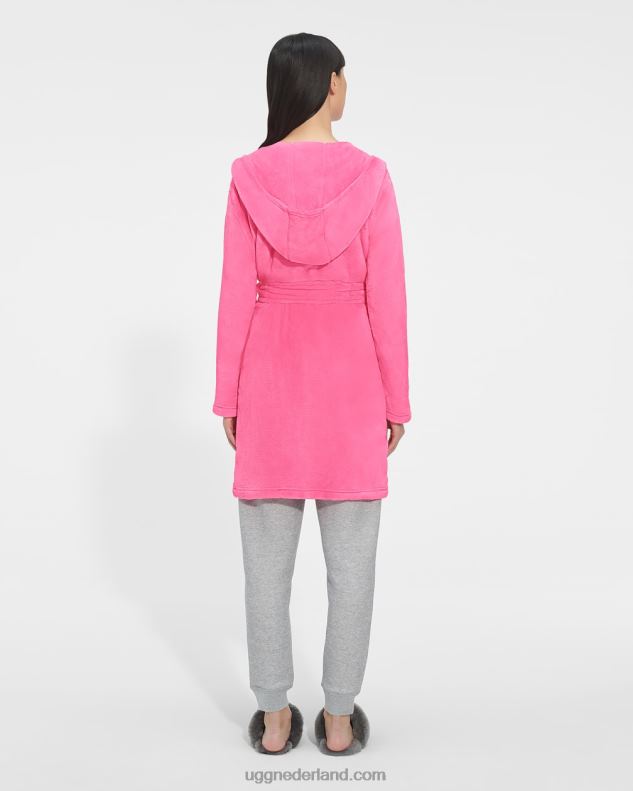 vrouwen tof roze UGG miranda fleece badjas 686ZP147