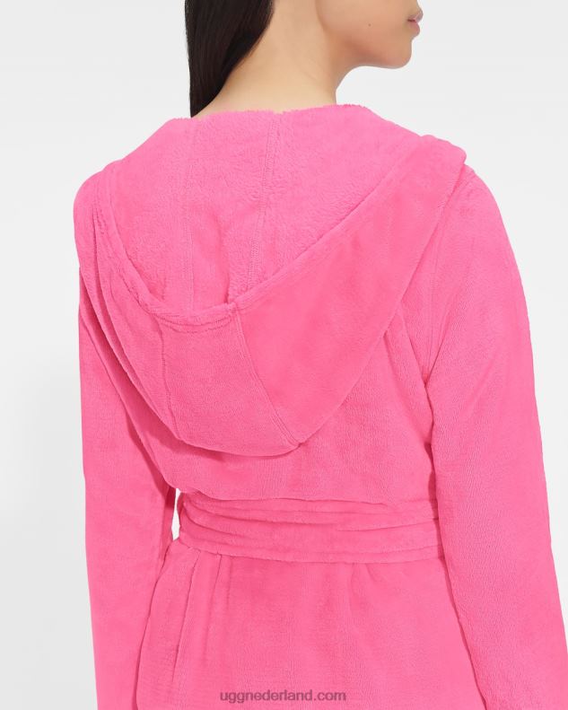 vrouwen tof roze UGG miranda fleece badjas 686ZP147