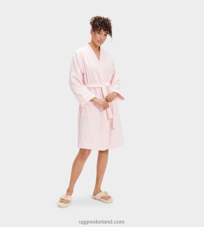 vrouwen zeeschelp roze UGG lorie badstof badjas 686ZP82