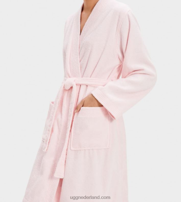 vrouwen zeeschelp roze UGG lorie badstof badjas 686ZP82