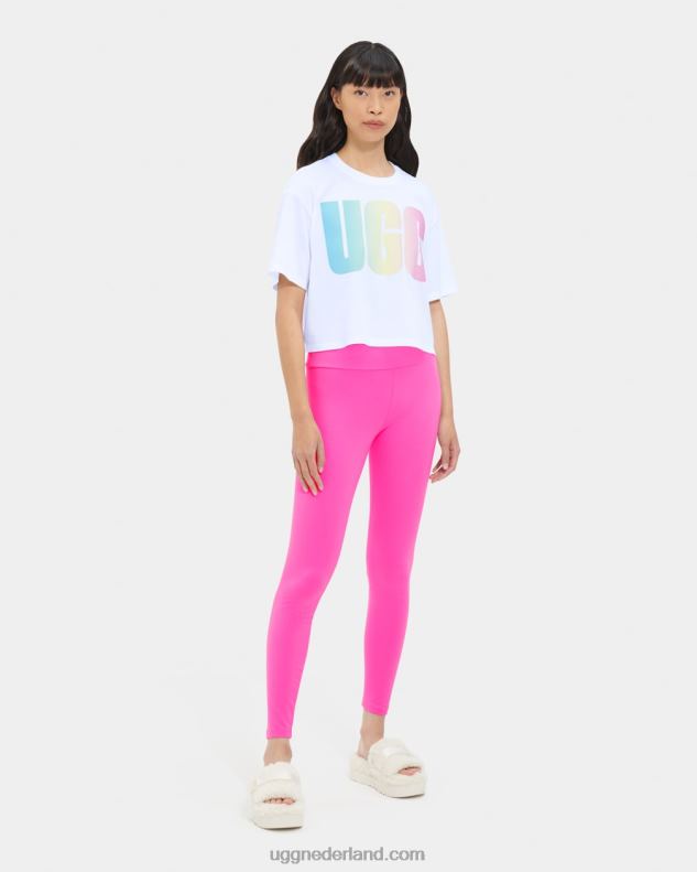 vrouwen gips UGG pattie cropped T-shirt met logo 686ZP1258