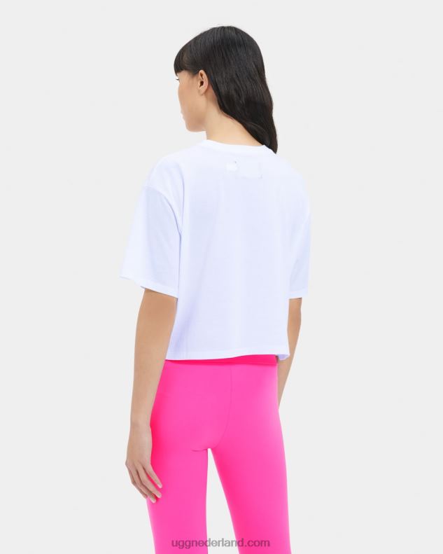 vrouwen gips UGG pattie cropped T-shirt met logo 686ZP1258